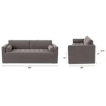 Sven 88_ Tufted Velvet Sofa Bed - Hale Warm Gray