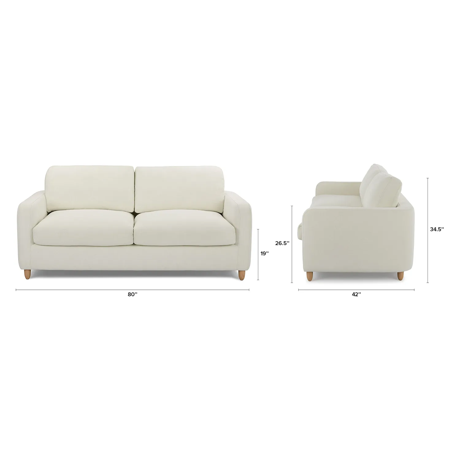 Vati 80_ Sofa Bed - Natural Oak and Buckler Ivory - Image 14