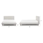 Sven Queen Tufted Bed - Birch Ivory