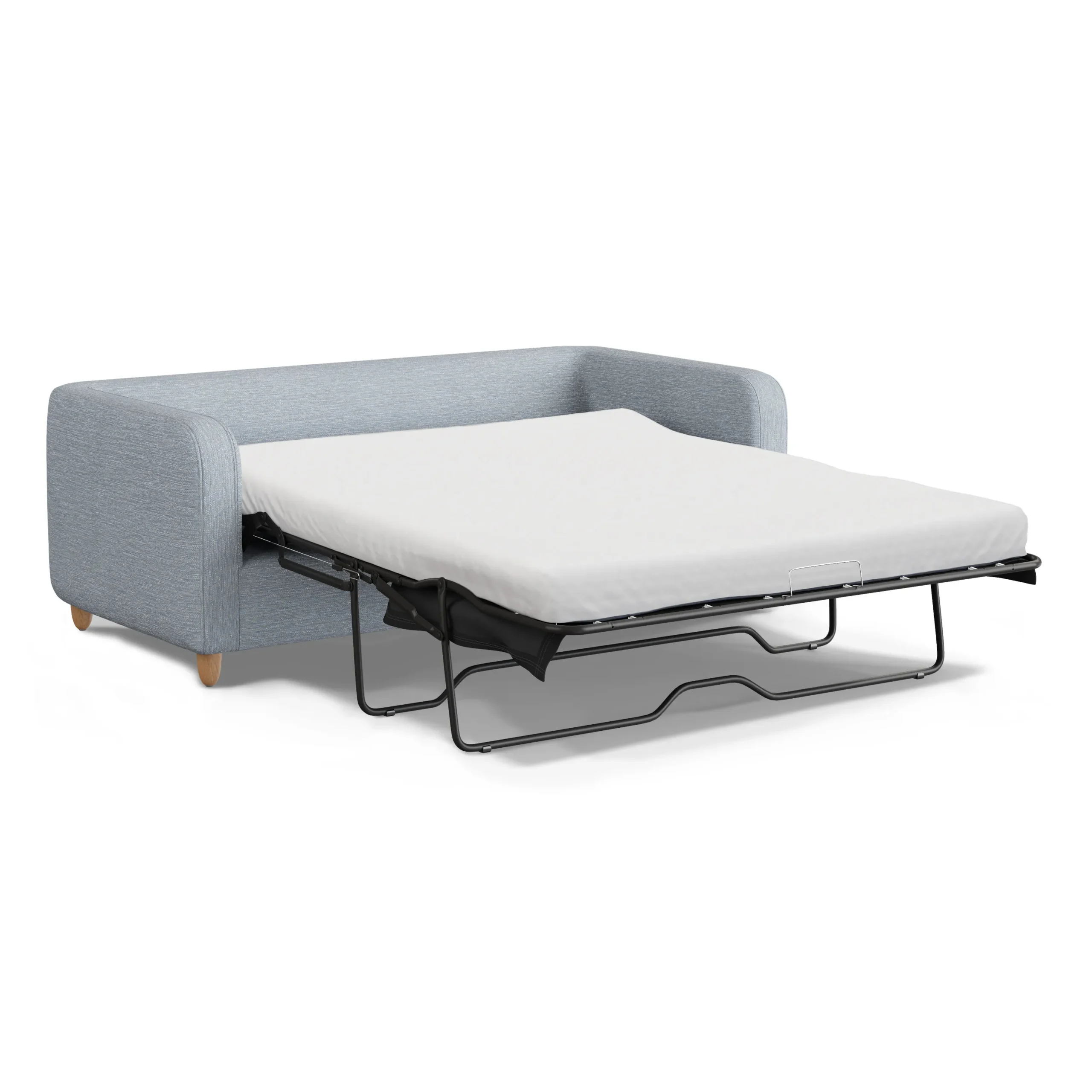 Vati 80_ Sofa Bed - Natural Oak and Silver Light Blue - Image 7
