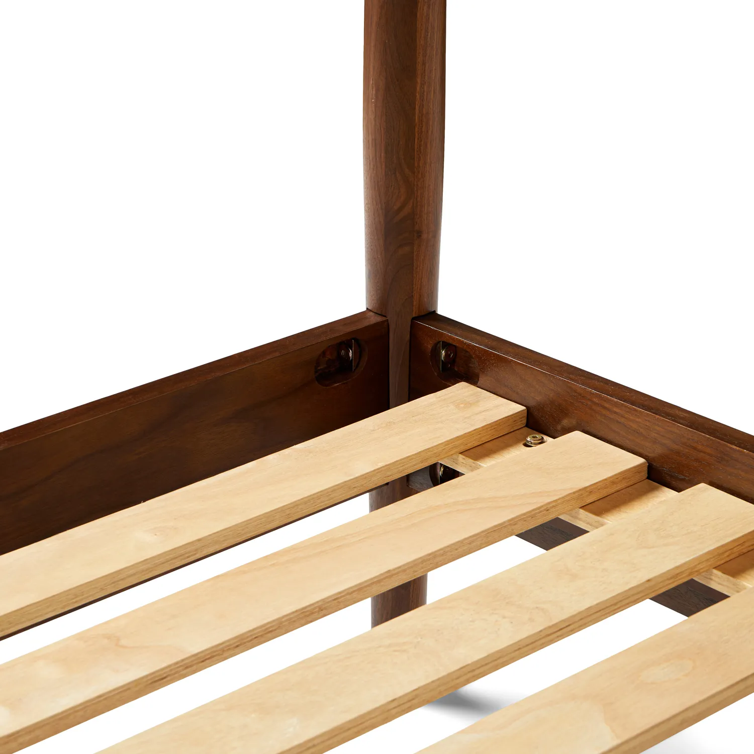 Lenia Queen Canopy Bed - Walnut - Image 7