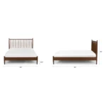 Lenia Queen Bed - Walnut