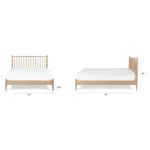 Lenia Queen Bed - White Oak