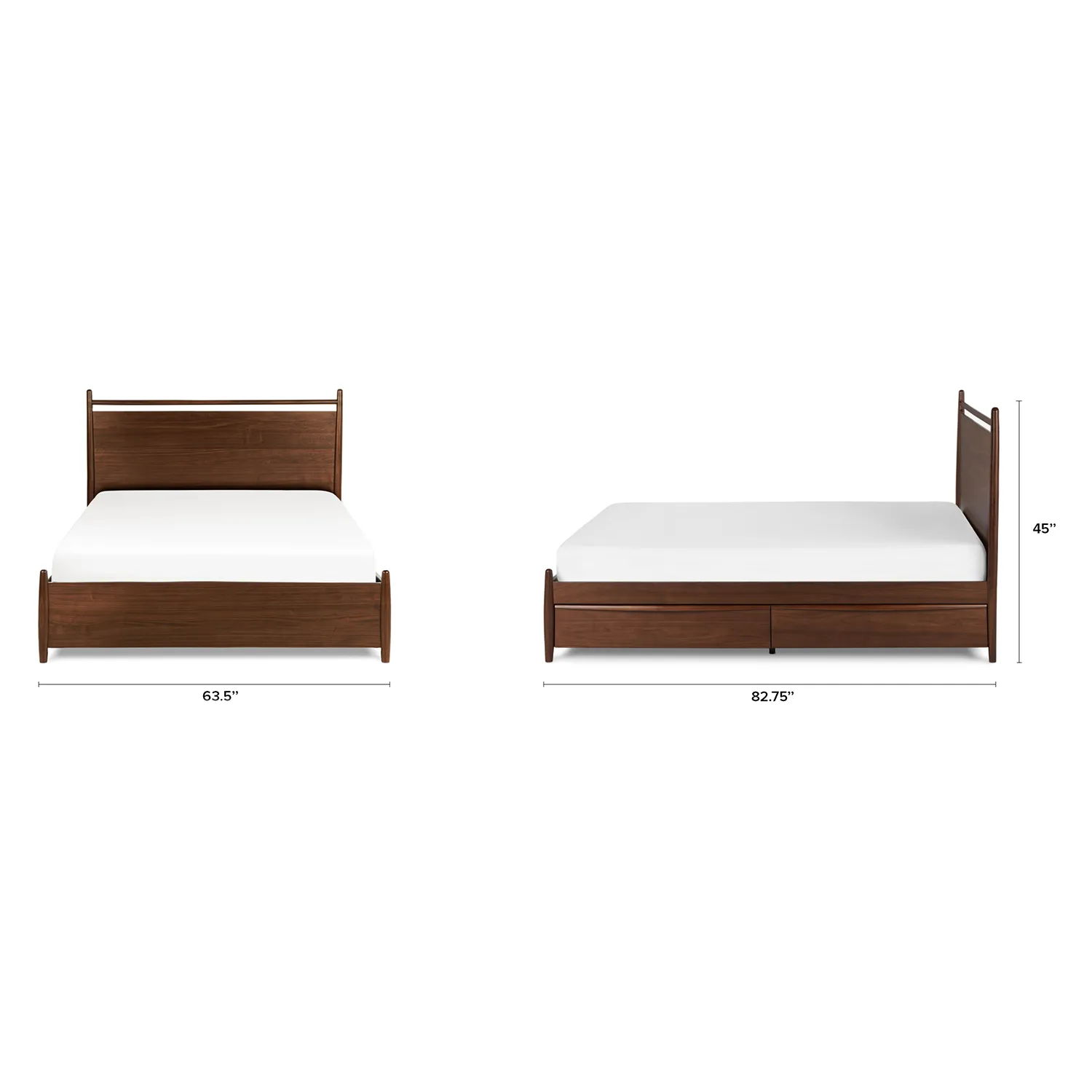Lenia Queen Panel Storage Bed - Walnut - Image 11