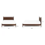 Lenia Queen Panel Bed - Walnut