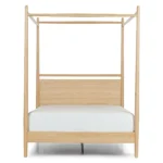 Lenia Queen Canopy Bed - White Oak