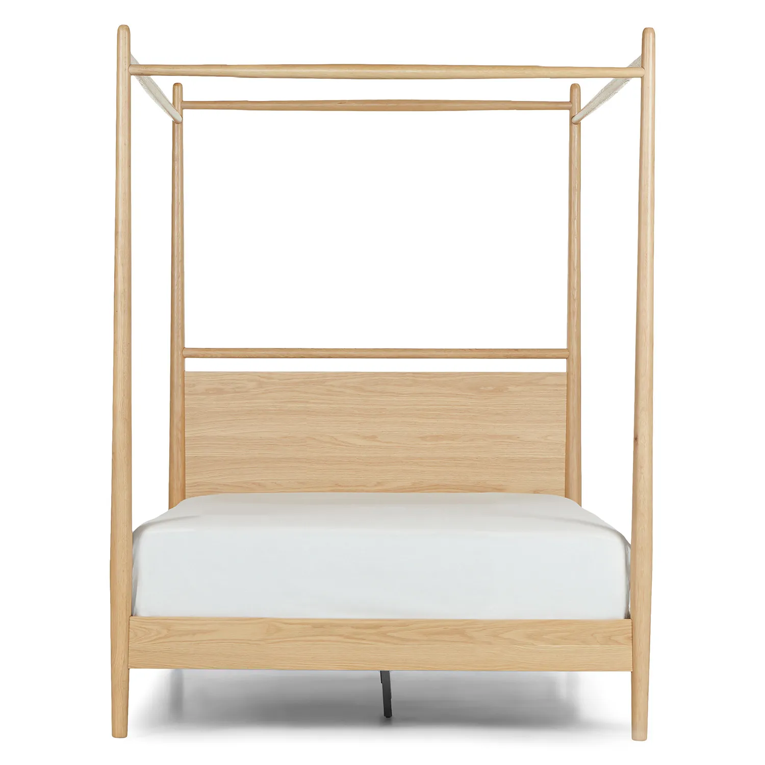 Lenia Queen Canopy Bed - White Oak - Image 8