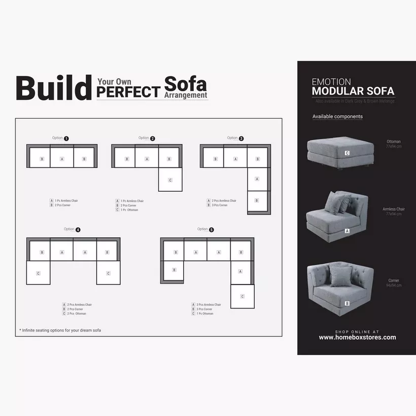 Emotion Corner Sofa with 2-Cushions - Image 14