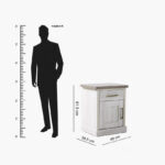 Angelic Night Stand with Door and Drawer