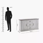 Angelic 3-Drawer Sideboard Buffet with 2 Doors