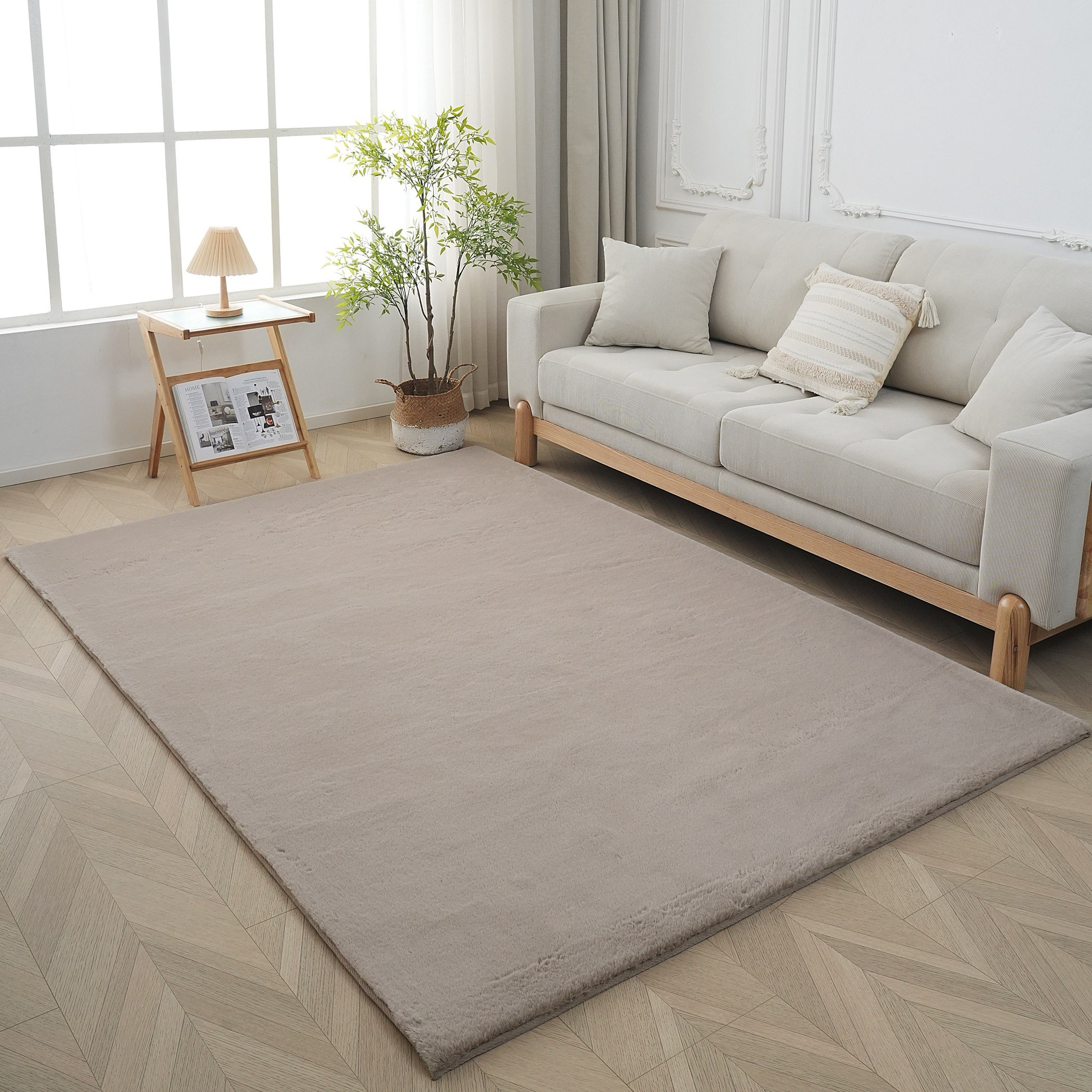 Faux Rabbit Fur Soft Rug - 160x230 cm