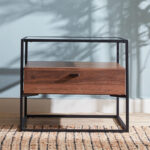 Ruby Glass Top End Table