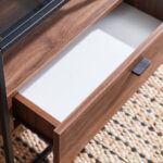 Ruby Glass Top End Table