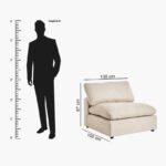 Signora Armless Fabric Chair