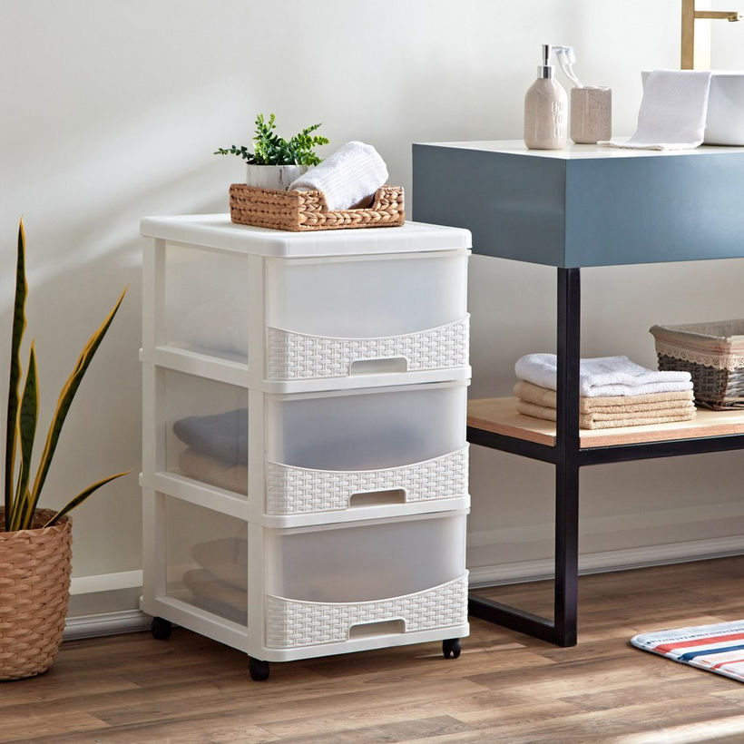 Kevin 3-Drawer Rattan Storage Cabinet - Image 8