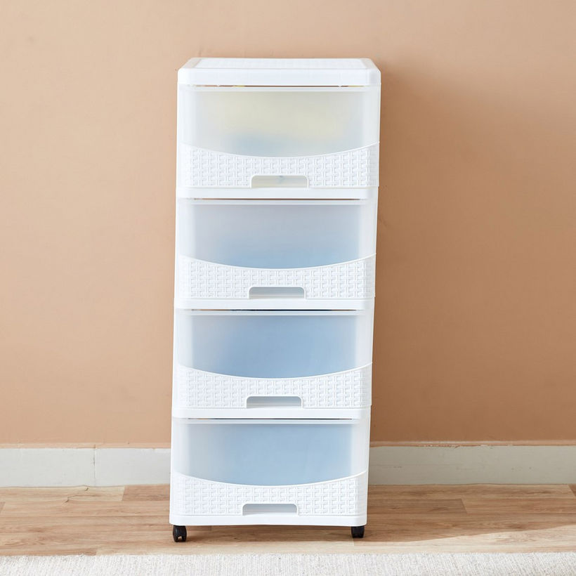 Kevin 4-Tier Rattan Storage Cabinet - Image 3