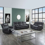 Bradley 2-Seater Leather-Look Fabric Recliner Sofa