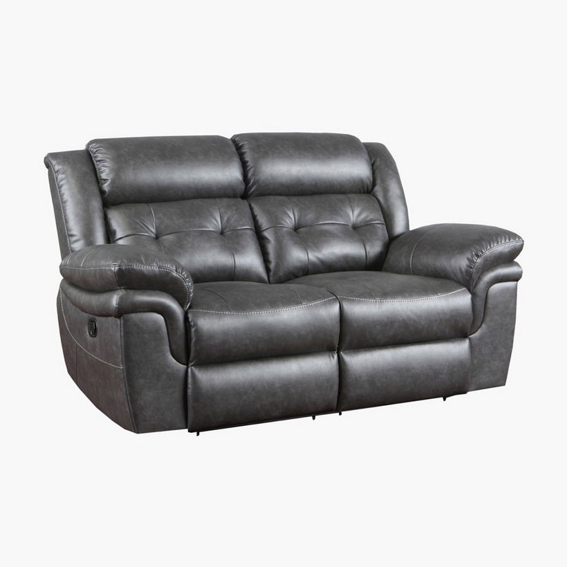 Bradley 2-Seater Leather-Look Fabric Recliner Sofa - Image 4
