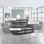 Bradley 2-Seater Leather-Look Fabric Recliner Sofa