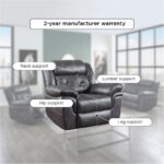 Bradley 1-Seater Leather-Look Fabric Recliner Sofa