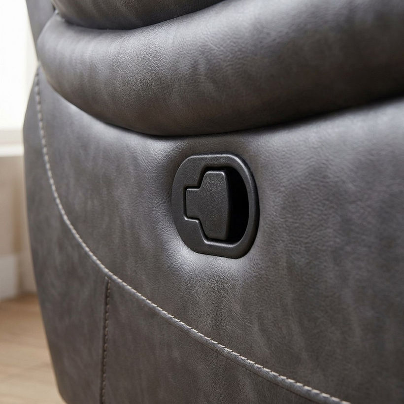 Bradley 1-Seater Leather-Look Fabric Recliner Sofa - Image 9