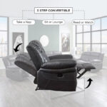 Bradley 1-Seater Leather-Look Fabric Recliner Sofa