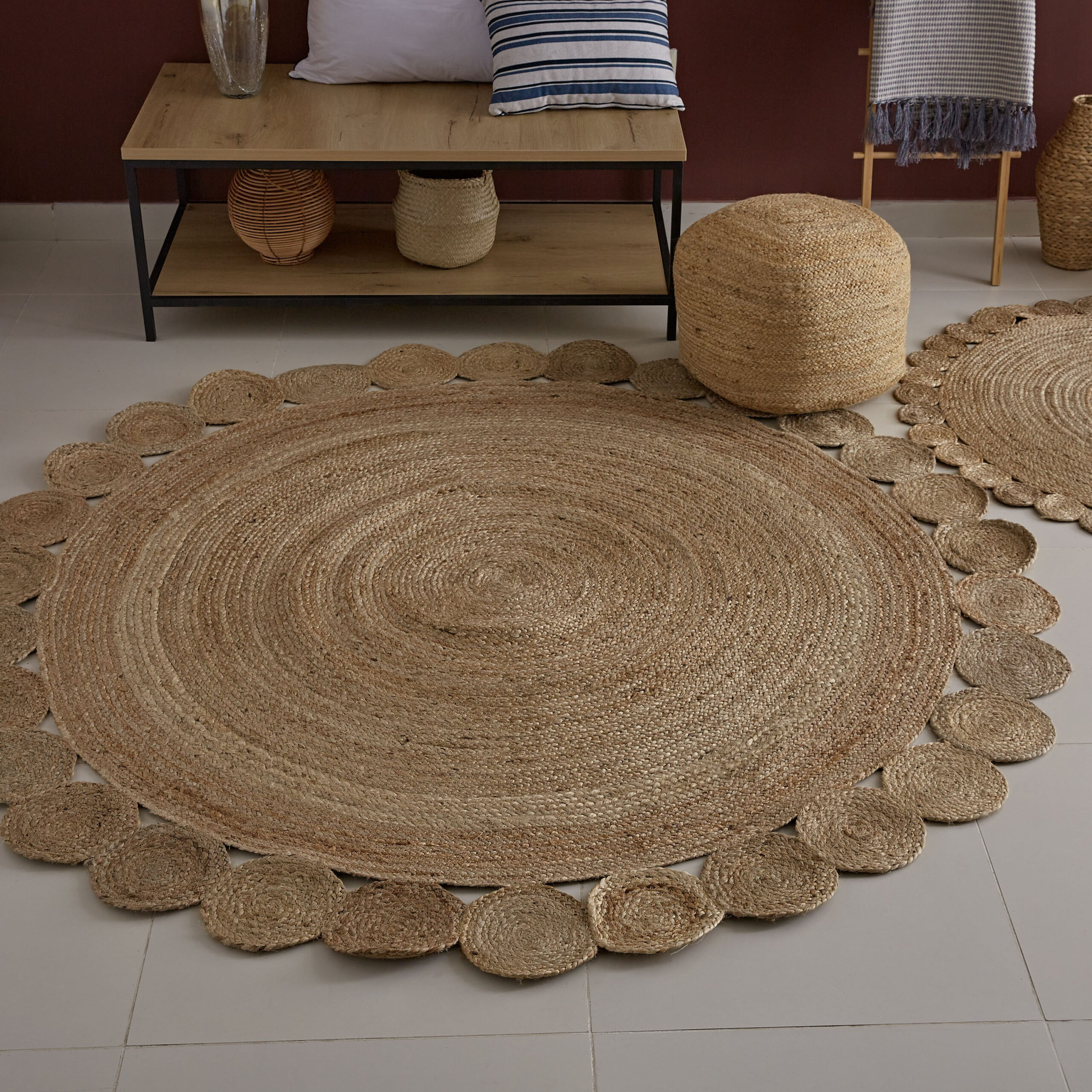Natura Tapis Hand Braided Jute Rug - 200 cm