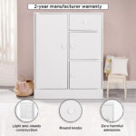 Vanilla Cody 1-Drawer Kids' Cabinet with 3 Doors