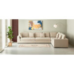Giovanni Luxurious 2-Seater Fabric Right Arm Corner Sofa