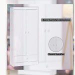 Ivory 2-Door Wardrobe with Drawer