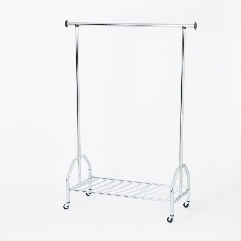 Lapis Garment Chrome Rack with Wheels - 120x50x169 cm - Image 2