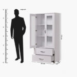 Kairo 2-Door Showcase with 2 Drawers