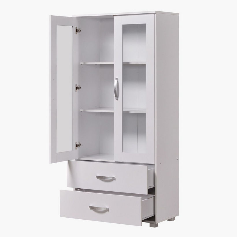 Kairo 2-Door Showcase with 2 Drawers - Image 5