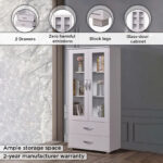 Kairo 2-Door Showcase with 2 Drawers