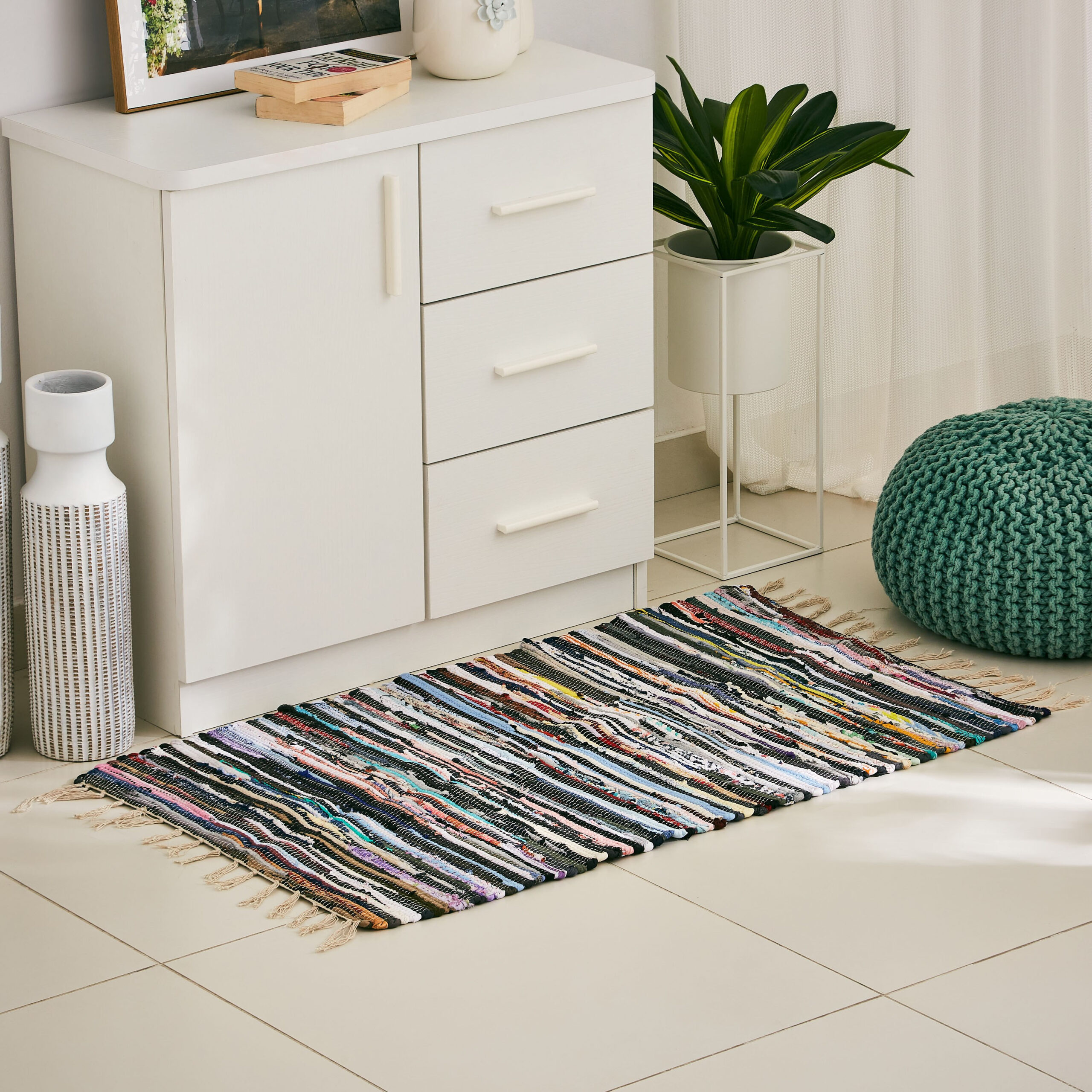 Axis Recycled Cotton Dhurrie - 65x110 cm