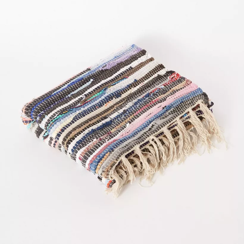 Axis Recycled Cotton Dhurrie - 65x110 cm - Image 2