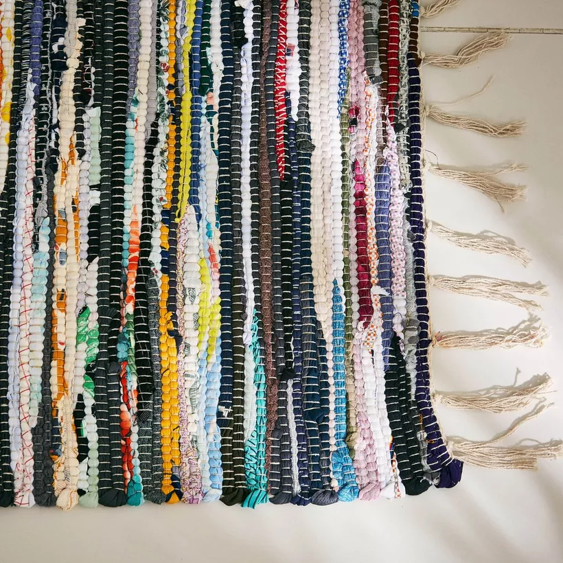 Axis Recycled Cotton Dhurrie - 65x110 cm - Image 3