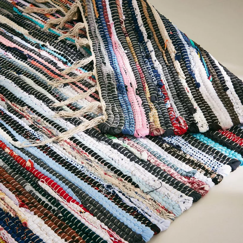 Axis Recycled Cotton Dhurrie - 65x110 cm - Image 4