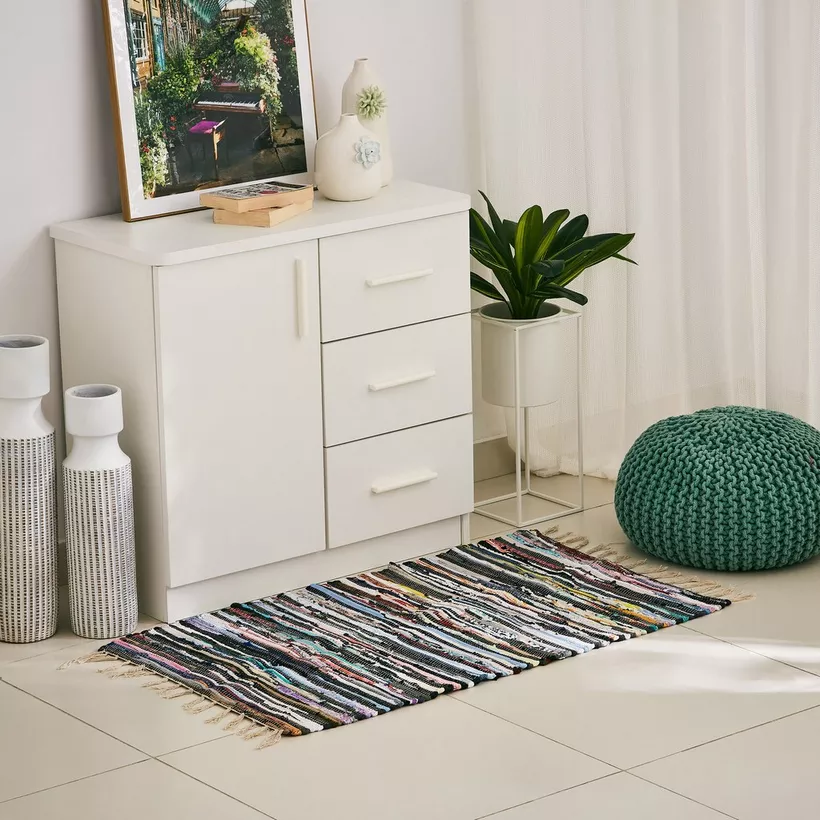 Axis Recycled Cotton Dhurrie - 65x110 cm - Image 5