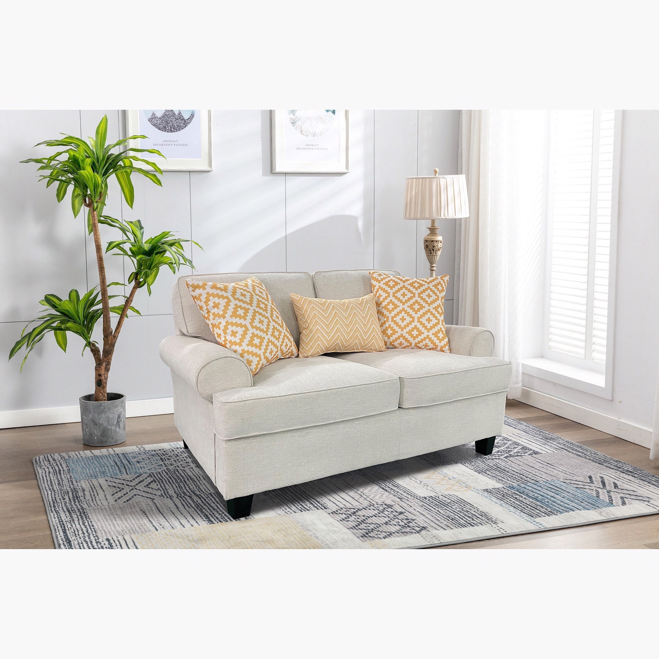 Cambridge 2-Seater Sofa with 3 Throw Cushions