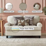 Cambridge 2-Seater Sofa with 3 Throw Cushions