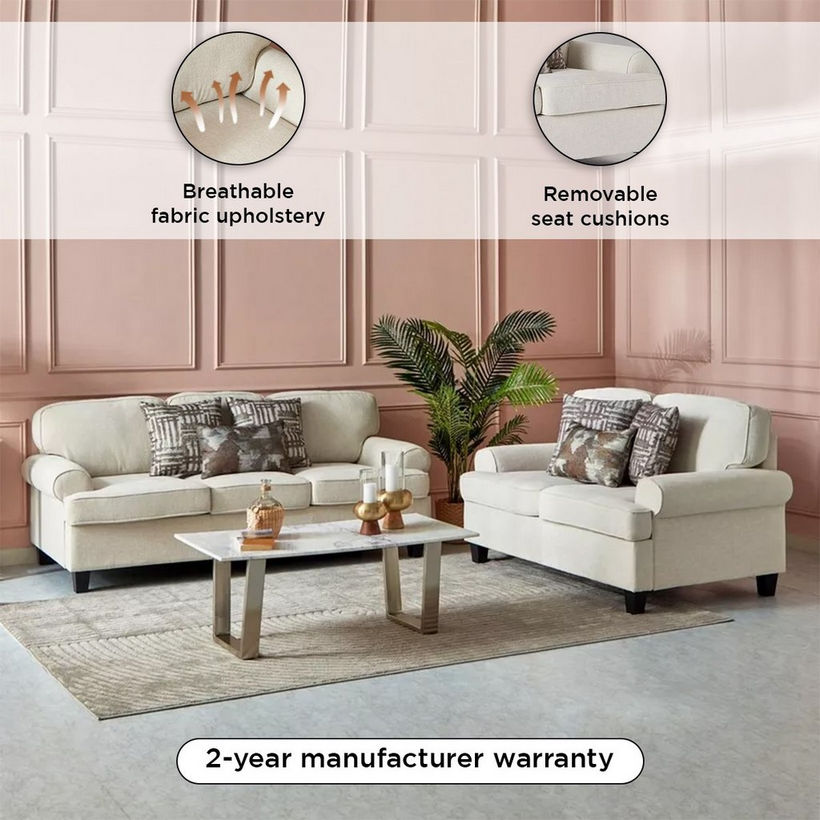Cambridge 2-Seater Sofa with 3 Throw Cushions - Image 7
