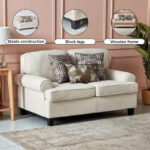 Cambridge 2-Seater Sofa with 3 Throw Cushions
