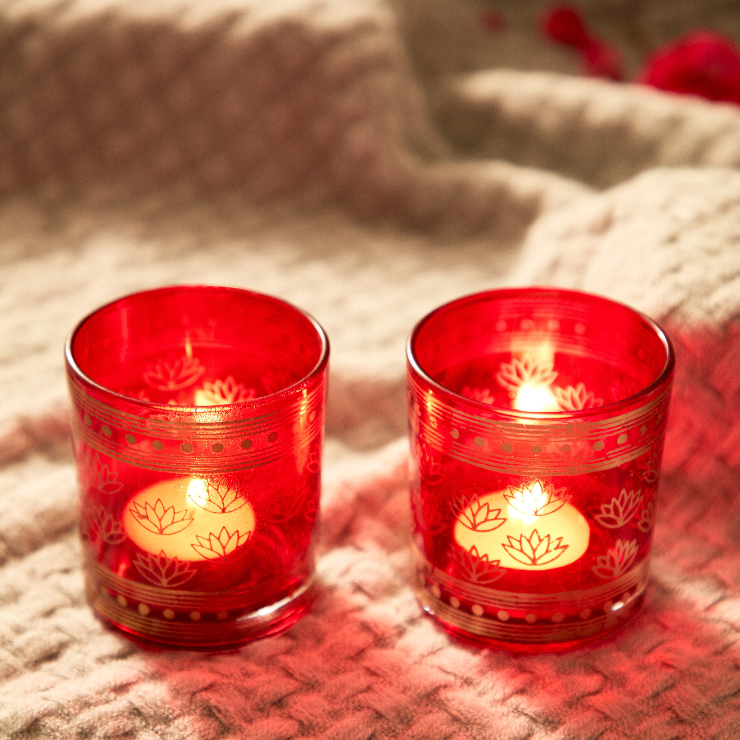 Ira 2-Piece Tealight Holder Set - 7x7x8 cm