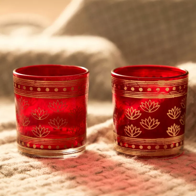 Ira 2-Piece Tealight Holder Set - 7x7x8 cm - Image 4