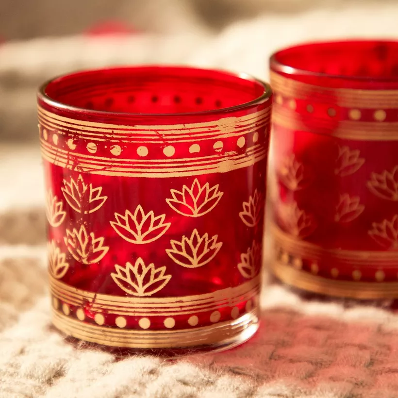 Ira 2-Piece Tealight Holder Set - 7x7x8 cm - Image 5