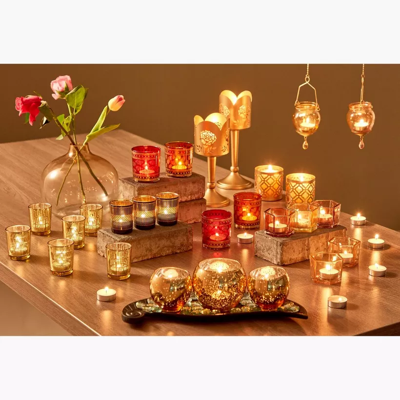 Ira 2-Piece Tealight Holder Set - 7x7x8 cm - Image 6