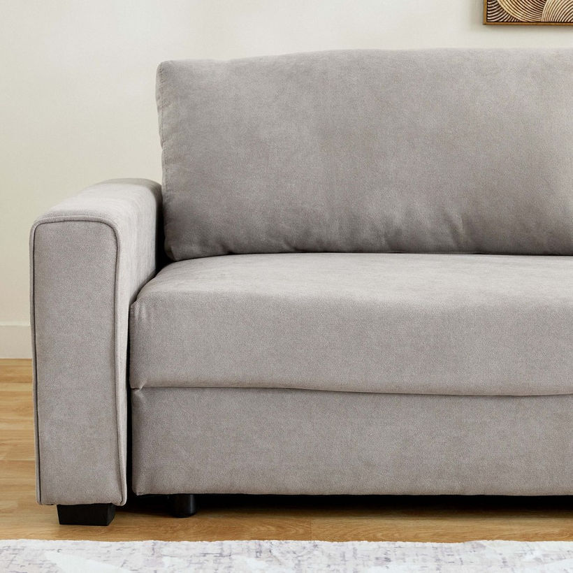 Cyrus 3-Seater Pull-Out Sofa Bed with Storage and 2 Cushions - Image 7