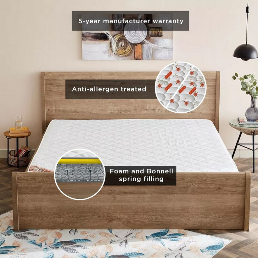 SleepEase iMagna Lux High Resilience Foam Bonnell Spring King Mattress - 180x200x22 cm - Image 7