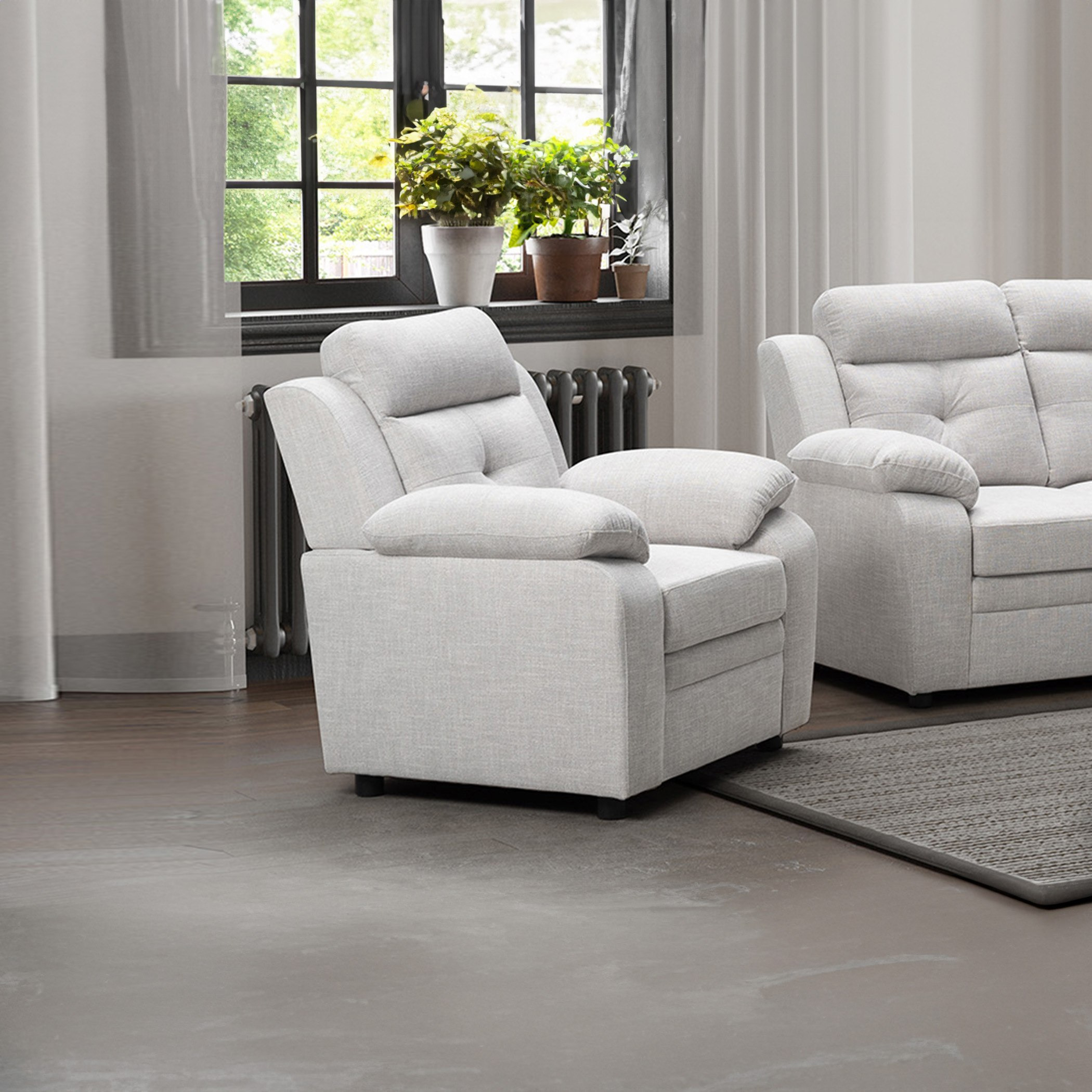 Atlanta 1-Seater Fabric Sofa